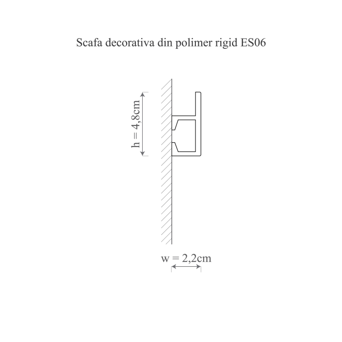Scafa decorativa din poliuretan flexibil ES6F - 4.8x2.2x200 cm [3]