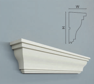 Solbanc decorativ de exterior ST16A - 14x8x200 cm [1]