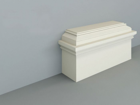 Baze pilastri - Baza pilastru decorativ de exterior MT04A - 25x11x56 cm (se livreaza profil liniar si se asambleaza la santier)