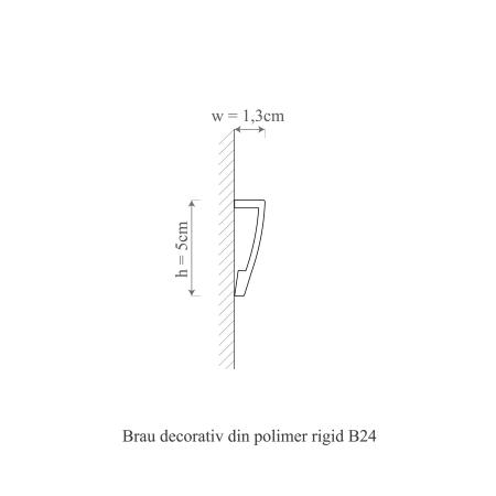 Brau decorativ din polimer rigid B24 - 5x1.3x200 cm [1]