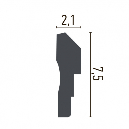 Brau decorativ din poliuretan CR739 - 7.5x2.1x200 cm [1]