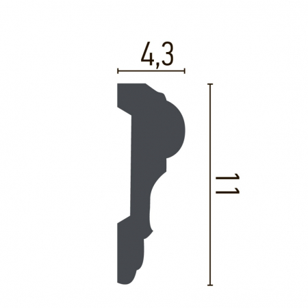 Brau decorativ din poliuretan CR910 - 11x4.3x200 cm [1]