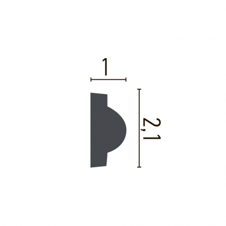 Brau decorativ din poliuretan CR954 - 2.1x1x200 cm [1]