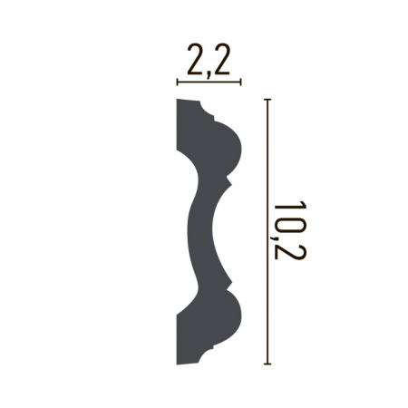 Brau decorativ din poliuretan CR955 - 10.2x2.2x200 cm [1]