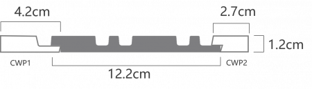 Capat pentru panou decorativ din polimer rigid CWP2 - 2.7x1.2x270 cm [1]