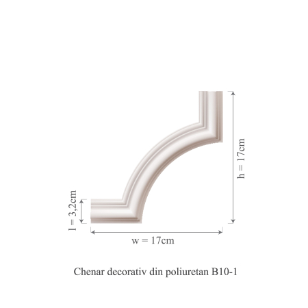 Chenar decorativ din poliuretan B10-1 - 17x17x1.6 cm [1]
