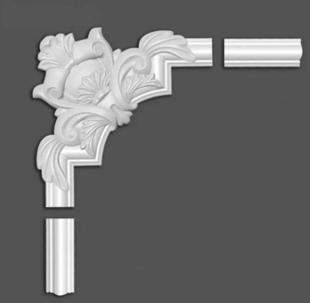 Chenar decorativ din poliuretan B16-2 - 26.5x26.5x2 cm [4]