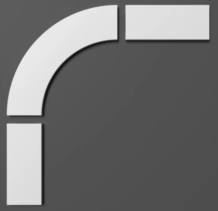 Chenar decorativ din poliuretan B18-1 - 15x15x1 cm [4]