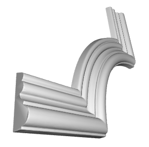 Coltar decorativ din poliuretan CR818A - 20.5x20.5x2 cm [1]