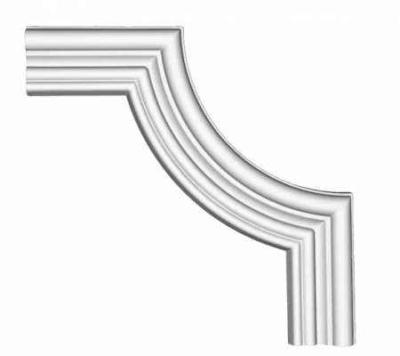 Chenare - Coltar decorativ din poliuretan CR818A - 20.5x20.5x2 cm