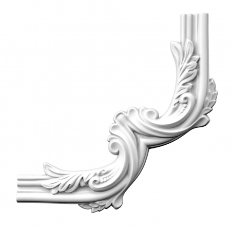 Chenare - Coltar decorativ din poliuretan CR818B - 30x30x2.8 cm