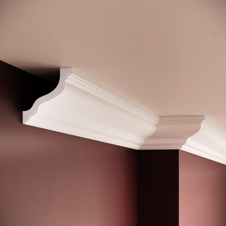 Cornise - Cornisa decorativa din polimer rigid C10 - 7.8x7.8x200 cm