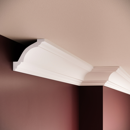 Cornise - Cornisa decorativa din polimer rigid C14 - 7.8x8.4x200 cm