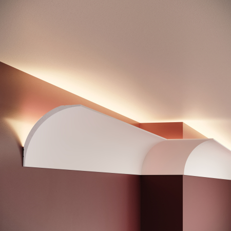 Cornisa decorativa din polimer rigid C16 - 8.7x8.7x200 cm [2]