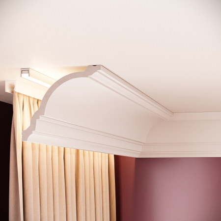 Cornisa decorativa din polimer rigid C18 - 11x12.4x200 cm [3]