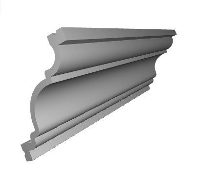 Cornisa decorativa din polimer rigid C22 - 6.5x7x200 cm [2]