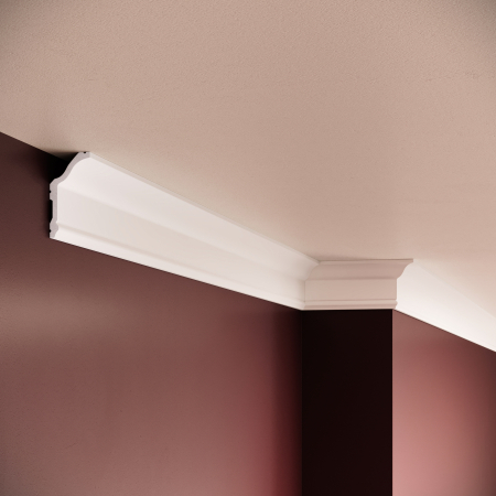 Cornise - Cornisa decorativa din polimer rigid C23 - 5.7x2.9x200 cm