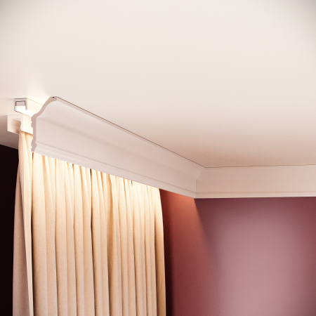 Cornisa decorativa din polimer rigid C23 - 5.7x2.9x200 cm [3]