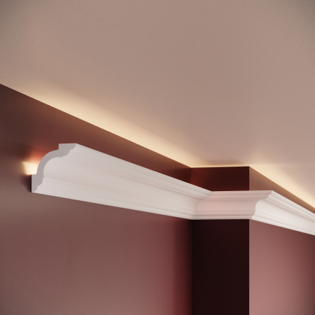 Cornisa decorativa din polimer rigid C9 - 5x5x200 cm [2]