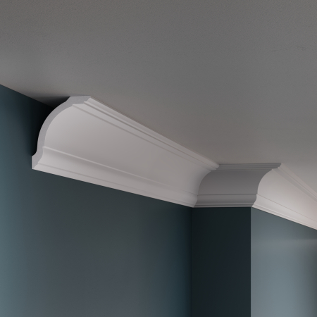 Allegria Collection - Cornisa decorativa din polimer rigid K5 - 6.5x7.6x200 cm