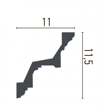 Cornisa decorativa din poliuretan C725 - 11.5x11x200 cm [1]