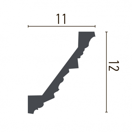 Cornisa decorativa din poliuretan C758 - 12x11x200 cm [1]
