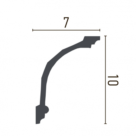 Cornisa decorativa din poliuretan C771 - 10x7x200 cm [1]