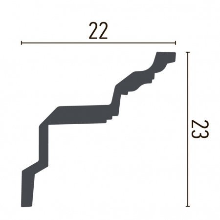 Cornisa decorativa din poliuretan C916 - 23x22x200 cm [1]
