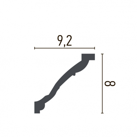 Cornisa decorativa din poliuretan C922 - 8x9.2x200 cm [1]
