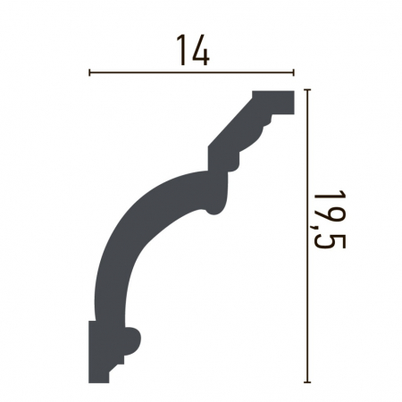Cornisa decorativa din poliuretan C926 - 19.5x14x200 cm [1]