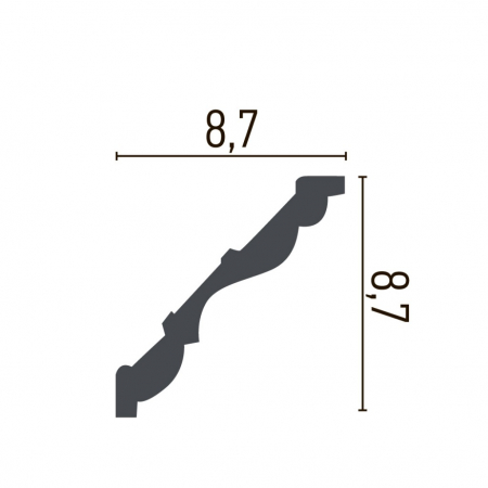 Cornisa decorativa din poliuretan P828 - 8.7x8.7x200 cm [1]