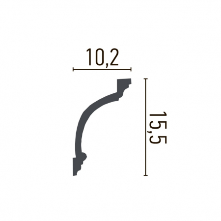 Cornisa decorativa din poliuretan P833 - 10.2x15.5x200 cm [1]