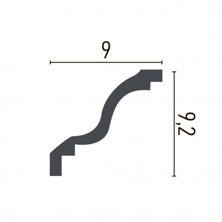 Cornisa decorativa din poliuretan P855 - 9.1x9.1x200 cm [1]