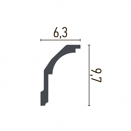 Cornisa decorativa din poliuretan P872 - 9.7x6.3x200 cm [1]