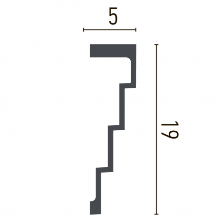 Cornisa decorativa din poliuretan P886 - 5x19x200 cm [1]