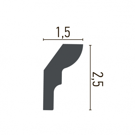 Cornisa decorativa din poliuretan P892 - 2.5x1.5x200 cm [1]