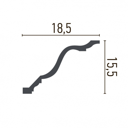 Cornisa decorativa din poliuretan P919 - 15.5x18.5x200 cm [1]