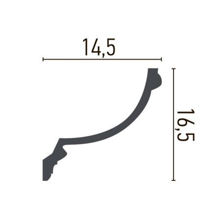 Cornisa decorativa din poliuretan P926 - 16.5x14.5x200 cm [1]