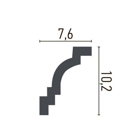Cornisa decorativa din poliuretan P928 - 10.2x7.6x200 cm [1]