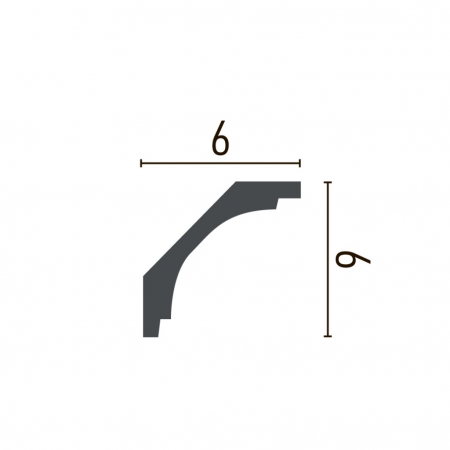 Cornisa decorativa din poliuretan P930 - 6x6x200 cm [1]