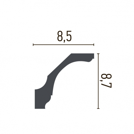 Cornisa decorativa din poliuretan P935 - 8.7x8.5x200 cm [1]