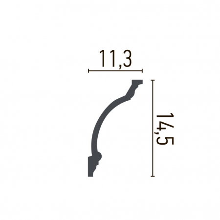 Cornisa decorativa din poliuretan P949 - 11.3x14.5x200 cm [1]