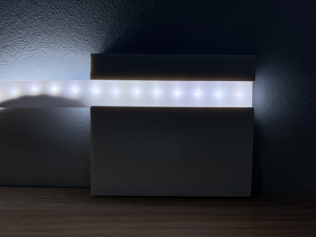 Difuzor de lumina LED din PVC, alb, 2.1x100 cm [2]