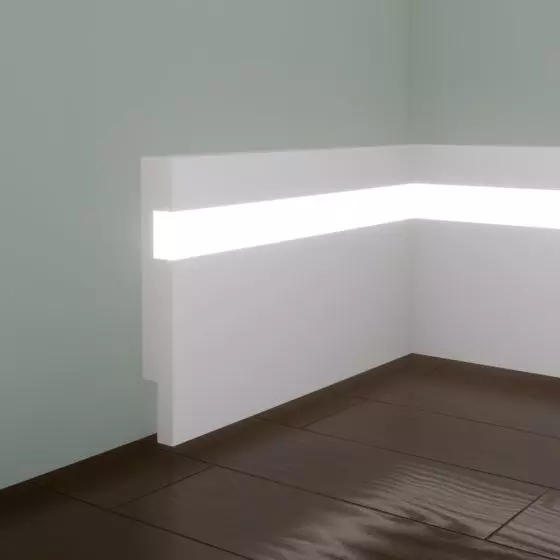 Difuzor de lumina LED din PVC, alb, 2.1x100 cm [3]