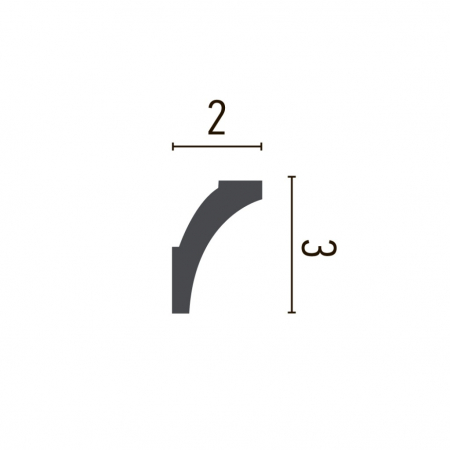 Cornisa decorativa din poliuretan P879 - 2x3x200 cm [1]