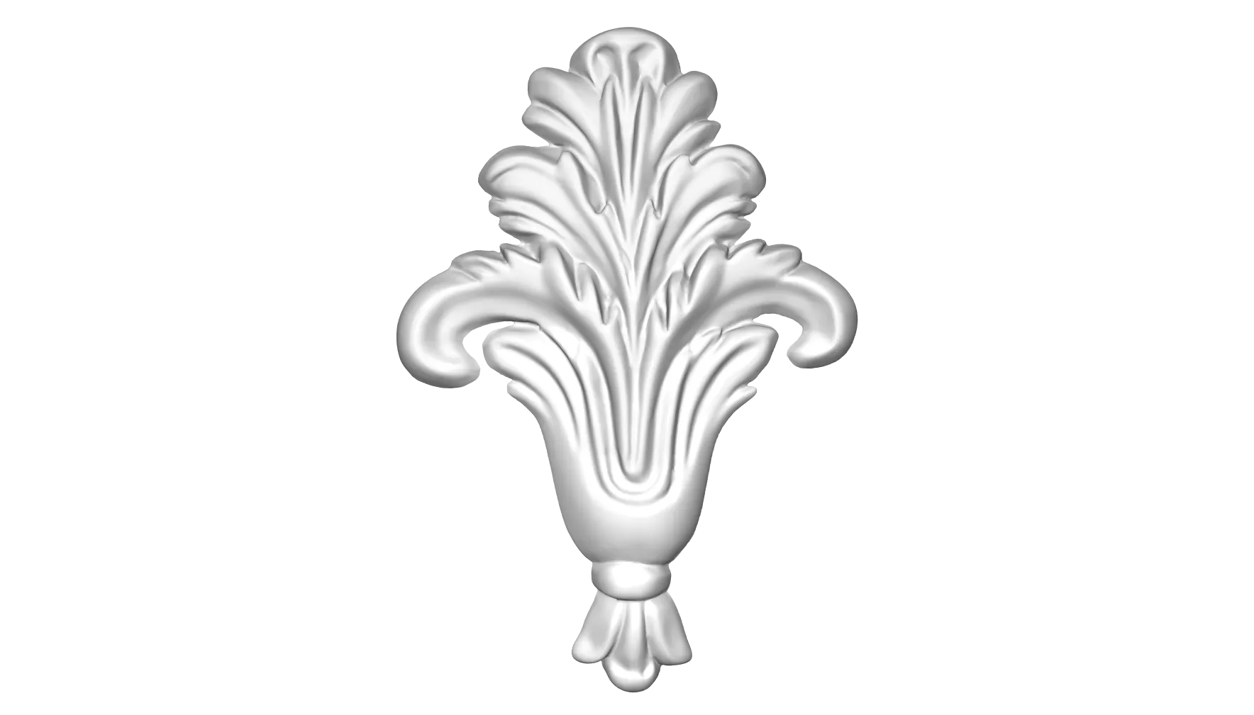 Cu model - Ornament din poliuretan W813 - 11.5x7.9x1.3 cm