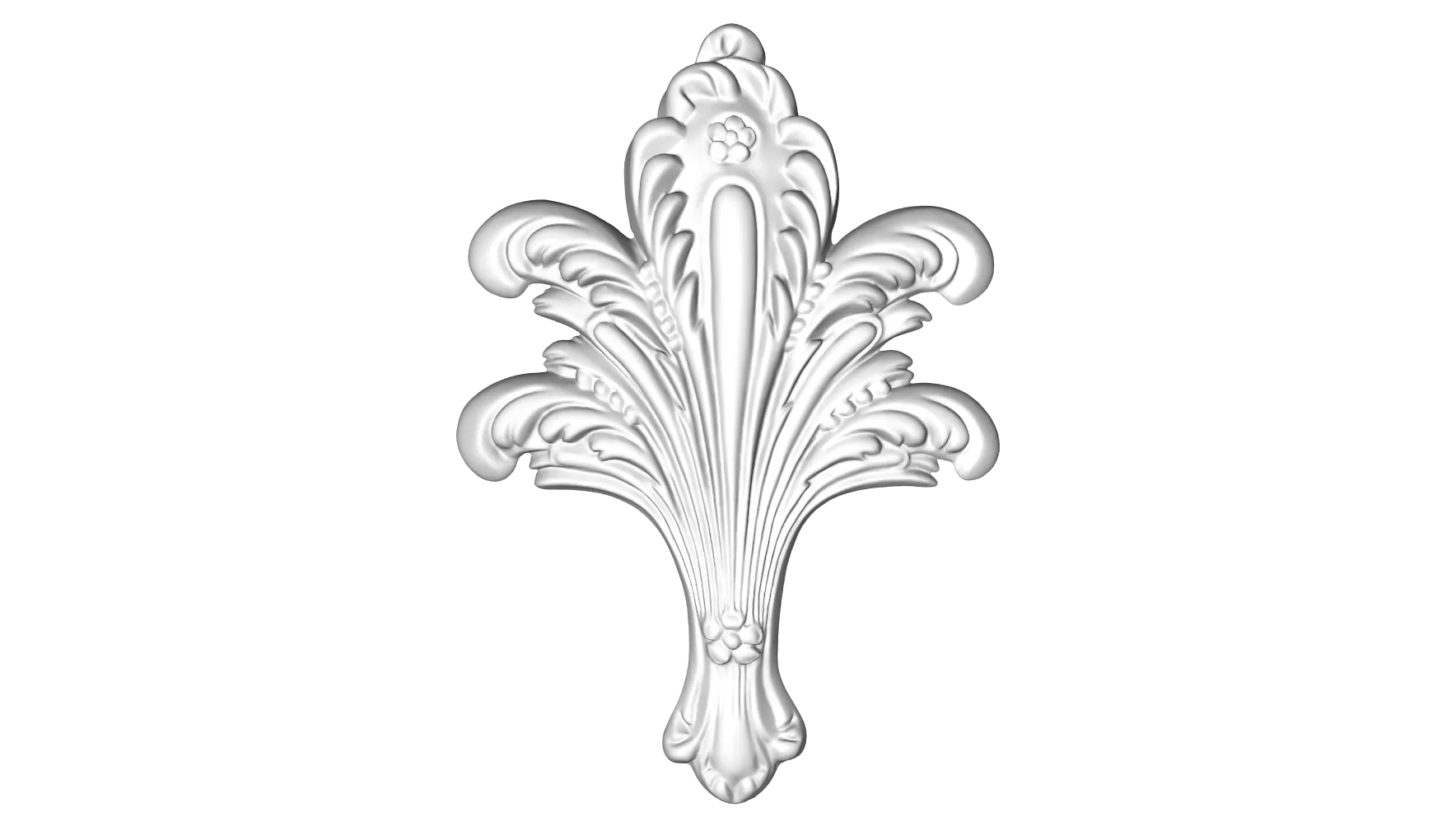 Cu model - Ornament din poliuretan W817 - 22x15.2x2 cm