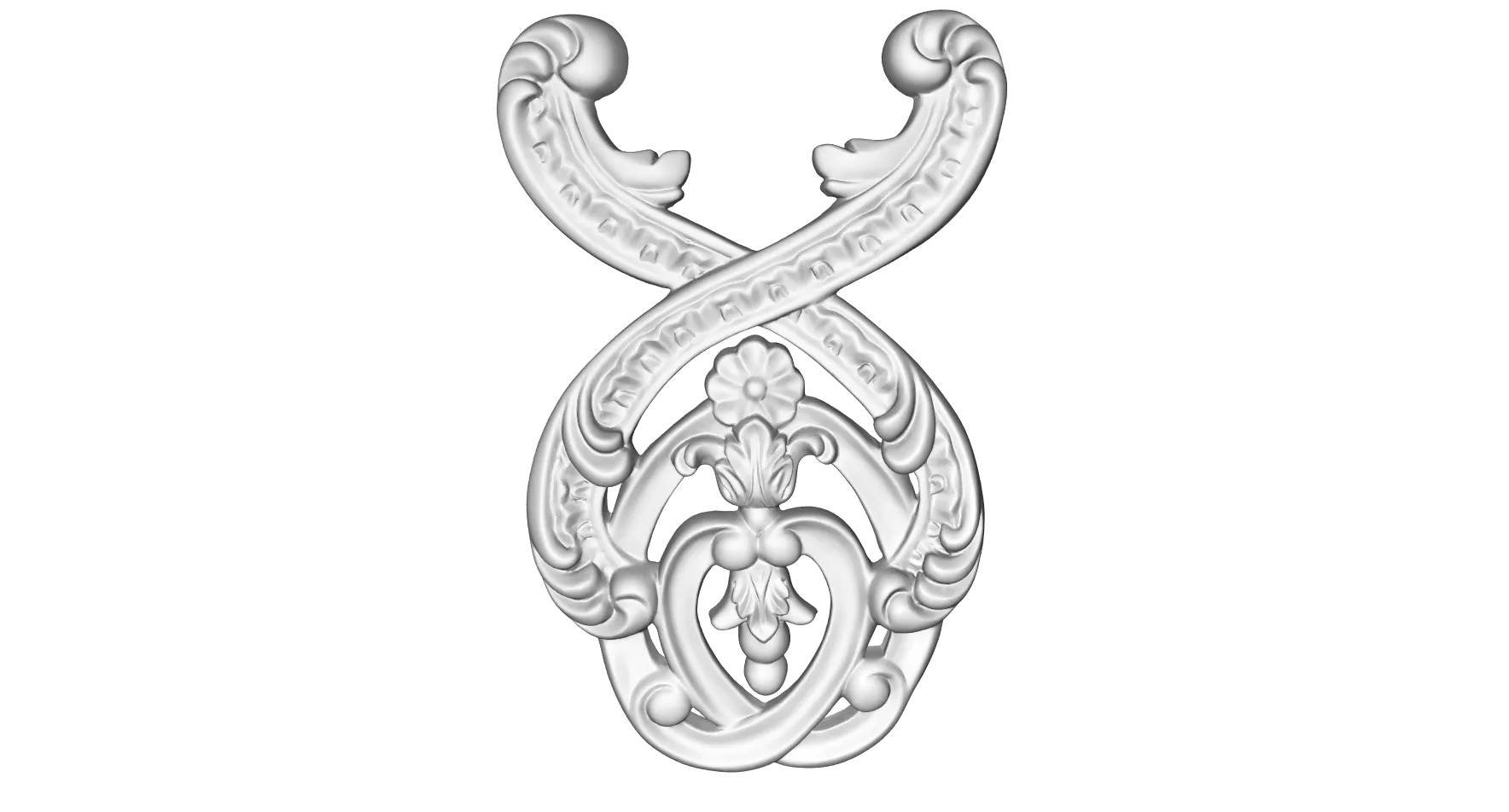 Cu model - Ornament din poliuretan W862 - 32x20.5x3 cm