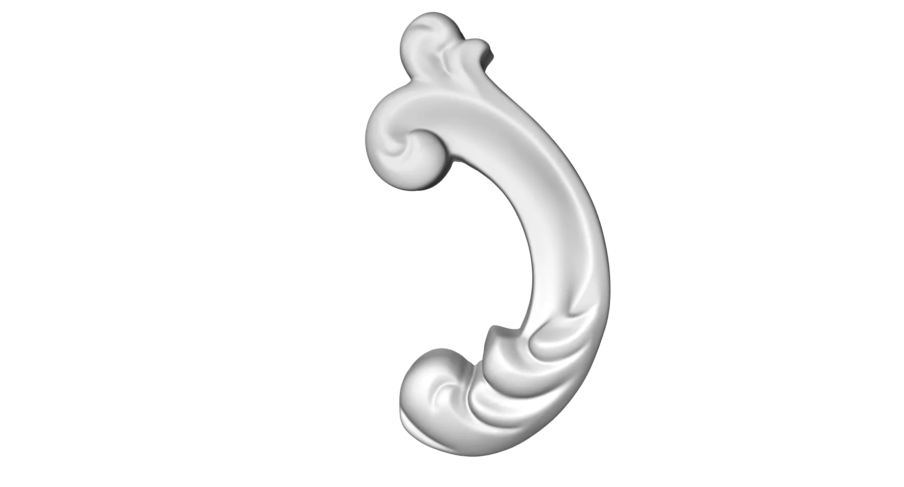 Cu model - Ornament din poliuretan W863L - 13.5x7x2.3 cm