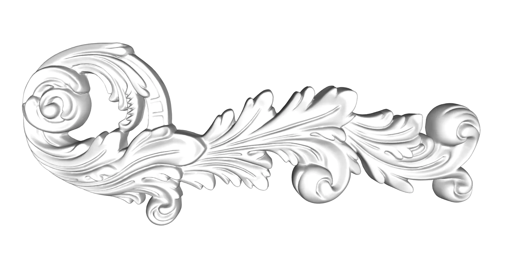 Cu model - Ornament din poliuretan W874R - 18.7x45.5x3.5 cm